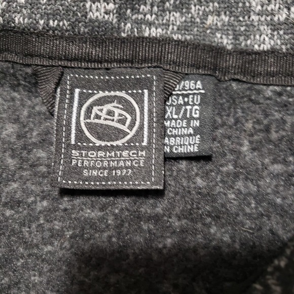 Stormtech Performance‎ 1/4 Zip Fleece Pullover Sweater Mens XL Heather Gray - Picture 4 of 11
